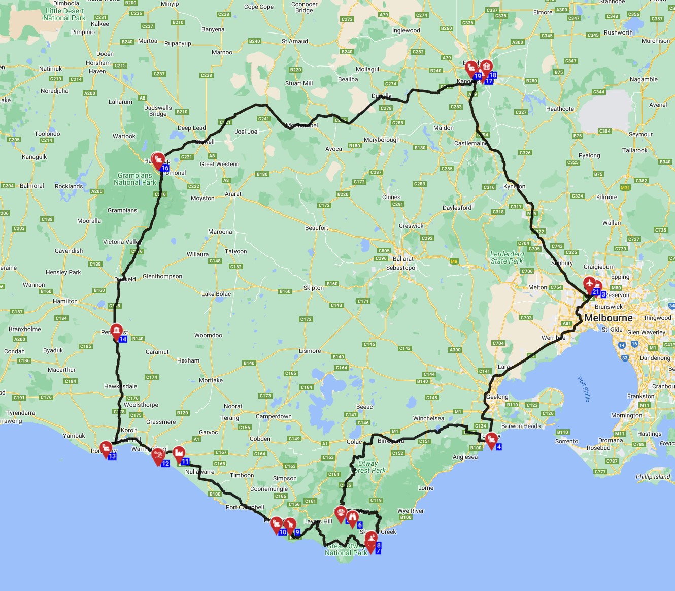 Melbourne Roundtrip - West